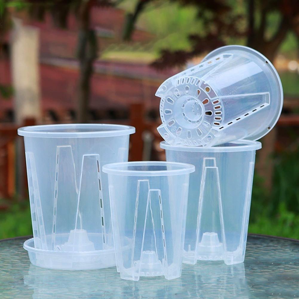 5PCS/Kit Clear Plastic Orchid  - Aloe Vera Pot review and price
